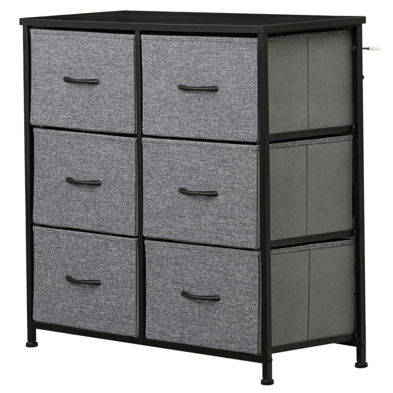 Fabric Dresser for Bedroom Tall Dresser Hallway with 6 Drawers Storage.